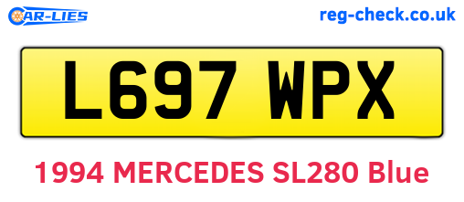 L697WPX are the vehicle registration plates.