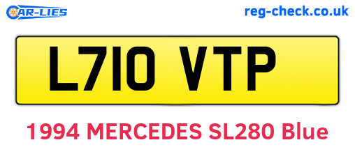 L710VTP are the vehicle registration plates.