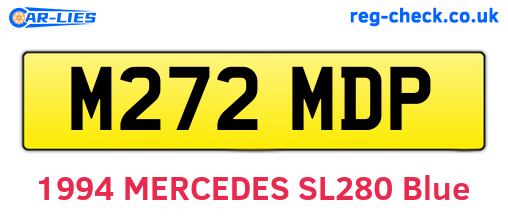 M272MDP are the vehicle registration plates.
