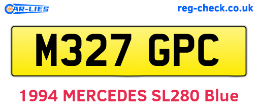 M327GPC are the vehicle registration plates.