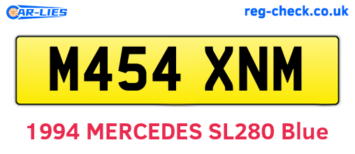 M454XNM are the vehicle registration plates.