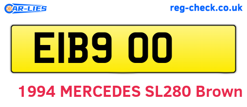 EIB900 are the vehicle registration plates.