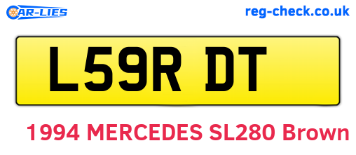 L59RDT are the vehicle registration plates.
