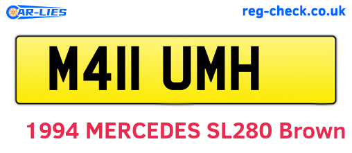M411UMH are the vehicle registration plates.