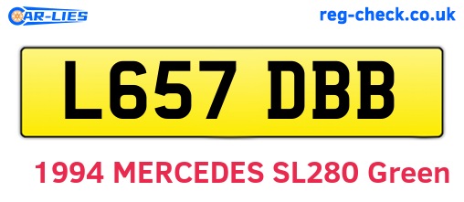L657DBB are the vehicle registration plates.