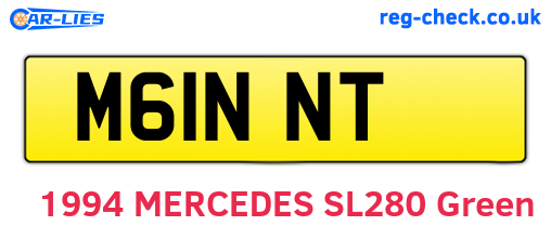 M61NNT are the vehicle registration plates.
