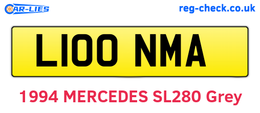 L100NMA are the vehicle registration plates.