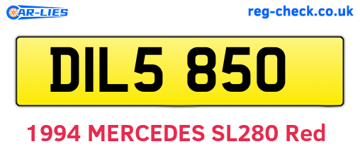 DIL5850 are the vehicle registration plates.