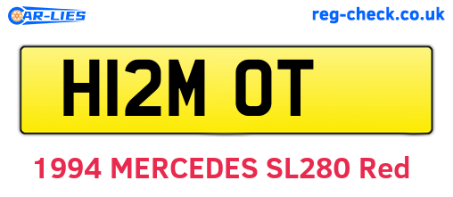 H12MOT are the vehicle registration plates.