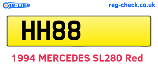 HH88 are the vehicle registration plates.