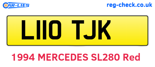 L110TJK are the vehicle registration plates.