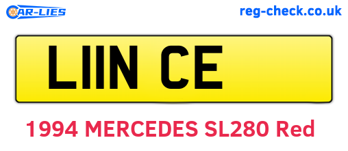 L11NCE are the vehicle registration plates.