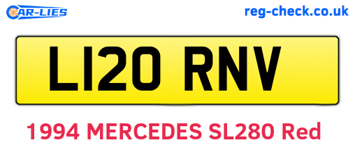 L120RNV are the vehicle registration plates.