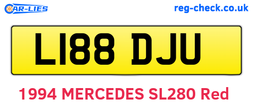 L188DJU are the vehicle registration plates.