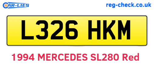L326HKM are the vehicle registration plates.