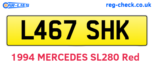 L467SHK are the vehicle registration plates.