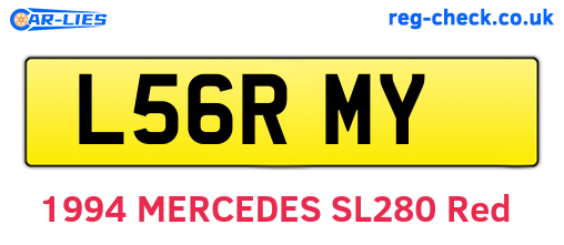 L56RMY are the vehicle registration plates.
