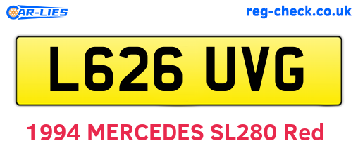 L626UVG are the vehicle registration plates.