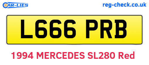 L666PRB are the vehicle registration plates.