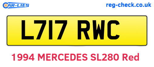 L717RWC are the vehicle registration plates.