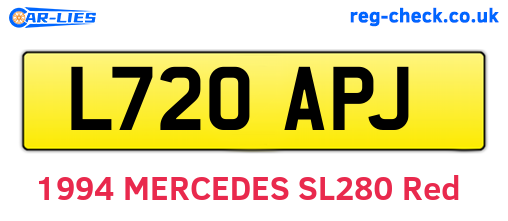 L720APJ are the vehicle registration plates.