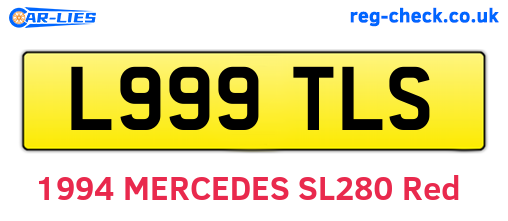 L999TLS are the vehicle registration plates.