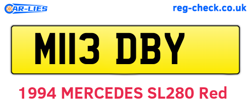 M113DBY are the vehicle registration plates.