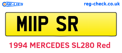 M11PSR are the vehicle registration plates.