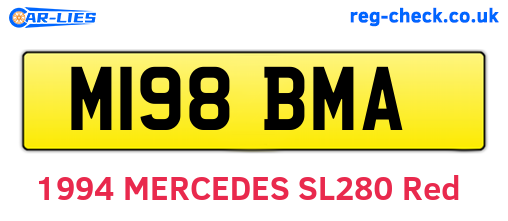 M198BMA are the vehicle registration plates.