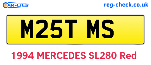M25TMS are the vehicle registration plates.