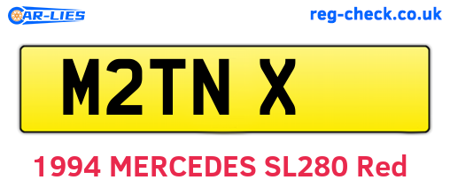 M2TNX are the vehicle registration plates.