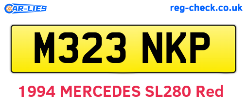 M323NKP are the vehicle registration plates.