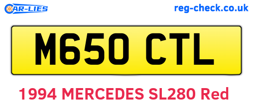 M650CTL are the vehicle registration plates.