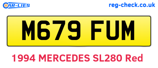 M679FUM are the vehicle registration plates.