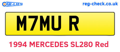 M7MUR are the vehicle registration plates.