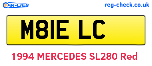 M81ELC are the vehicle registration plates.