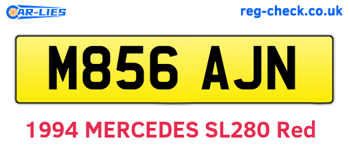 M856AJN are the vehicle registration plates.