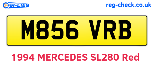 M856VRB are the vehicle registration plates.