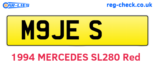 M9JES are the vehicle registration plates.