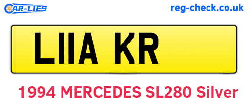 L11AKR are the vehicle registration plates.