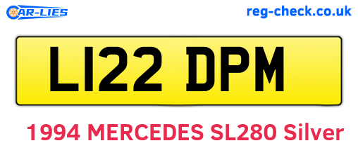 L122DPM are the vehicle registration plates.