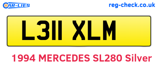 L311XLM are the vehicle registration plates.