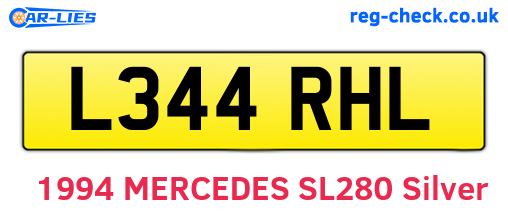 L344RHL are the vehicle registration plates.