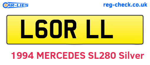 L60RLL are the vehicle registration plates.