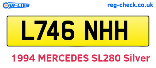 L746NHH are the vehicle registration plates.