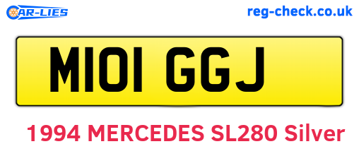 M101GGJ are the vehicle registration plates.