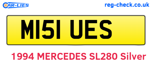 M151UES are the vehicle registration plates.