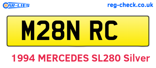 M28NRC are the vehicle registration plates.