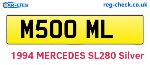 M50OML are the vehicle registration plates.