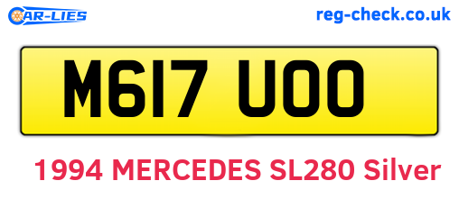 M617UOO are the vehicle registration plates.